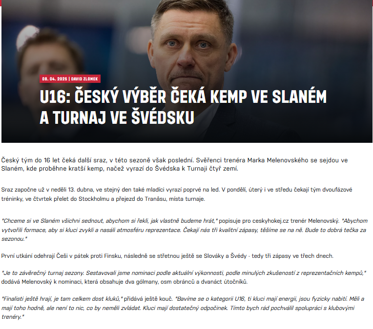 Přípravný kemp U16 ve VSH Slaný